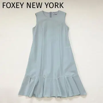 [폭시 뉴욕] 슬리브리스 원피스 L 일본제 밑단 프릴 드레스