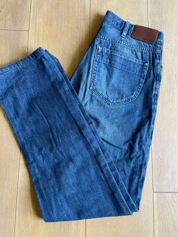 Zegna Sport 오가닉 코튼 다크 블루 스트레이트 데님