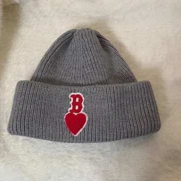 MLB 하트 비니 그레이 니트 모자