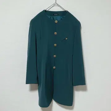 M209 Belle Robe 노카라 자켓 레트로 어깨 패드 그린 M