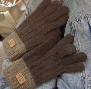 브라운 니트 장갑 프리 사이즈