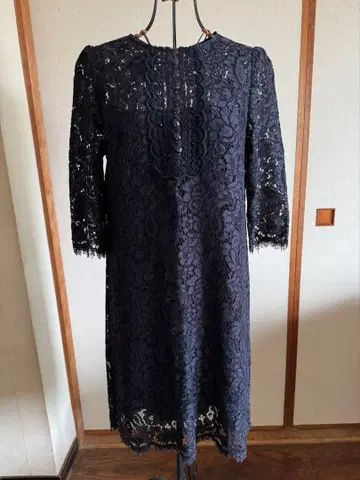 ADORE 전체 레이스 네이비 원피스 40 세레모니