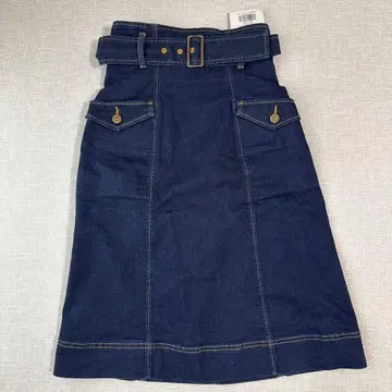 택 포함 아푸와이저 리셰 벨트 포함 데님 스커트 사이즈 0