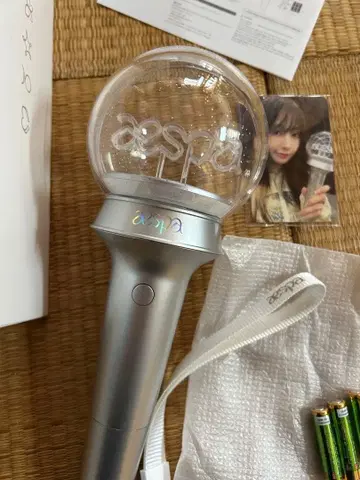 aespa 응원봉 실버 트레이딩 카드 포함