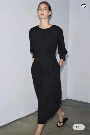 ZARA ZW COLLECTION 플리츠 미디 원피스 L