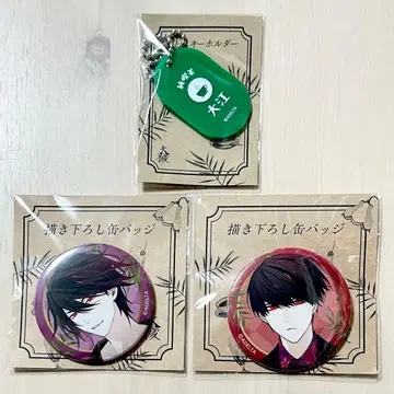 대죄 애니메이트 그라테 한정판 캔뱃지 레트로 키링 오사키 다이바 시즈마