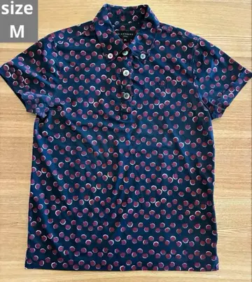 ST ANDREWS 도트 무늬 골프 반팔 셔츠 M