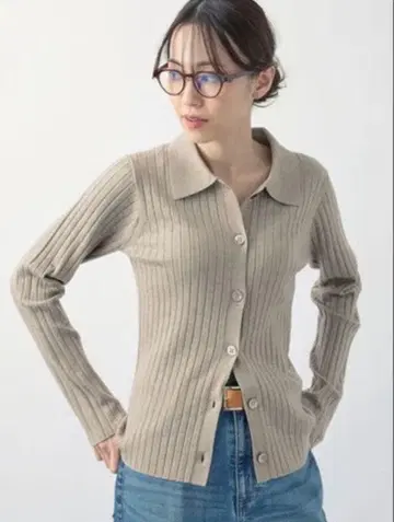 BARNYARDSTORM 카라 부착 와이드 리브 니트