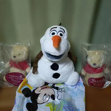 디즈니 올라프 푸우 봉제 인형 세트