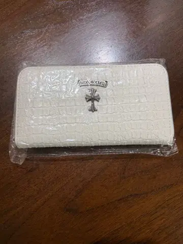 화이트 크로커다일풍 장지갑