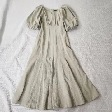 인기 디자인 anuans 린넨 블렌드 볼륨 원피스 맥시 길이