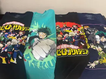 구제 의류 나의 히어로 아카데미아 히로아카 T셔츠 4장 세트