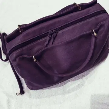 긴자 이토야 퍼플 가죽 토트/보스턴 백