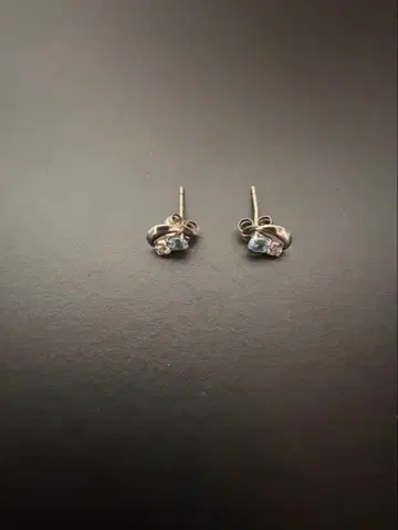 10k 화이트 골드 귀걸이