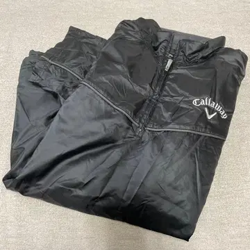 Callaway 캘러웨이 반팔 자켓 윈드 브레이커 하프 지퍼 블랙 L
