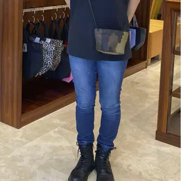 새상품급 Herve Chapelier 보트형 숄더 XS 카모플라주