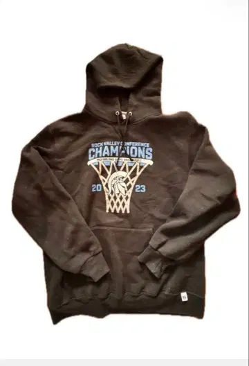 RUSSELL ATHLETIC 블랙 후드티 L 2023년 챔피온