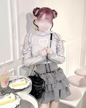 하트컷 터틀 니트 허니뮤우 시엘블루 F