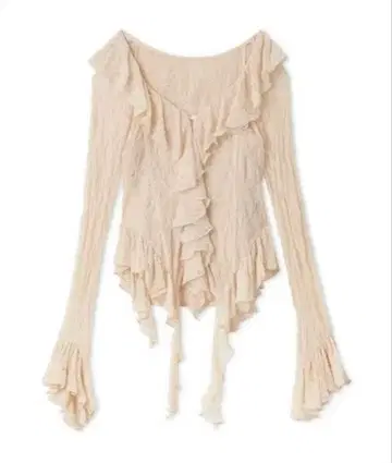 [ 택 포함 미사용 새상품 ] SNIDEL 컷 레이스 프릴 풀오버 핑크