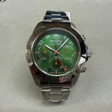 BRONICA 브로니카 크로노그래프 손목시계 그린