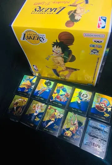 원피스 레이커스 피규어 미개봉과 덤 카드 10장 세트