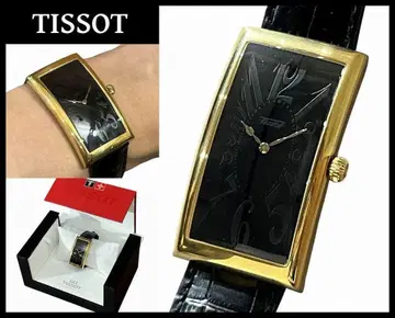 동작 확인 완료 티쏘 T117509A 바나나 워치 쿼츠 손목시계 금/블랙