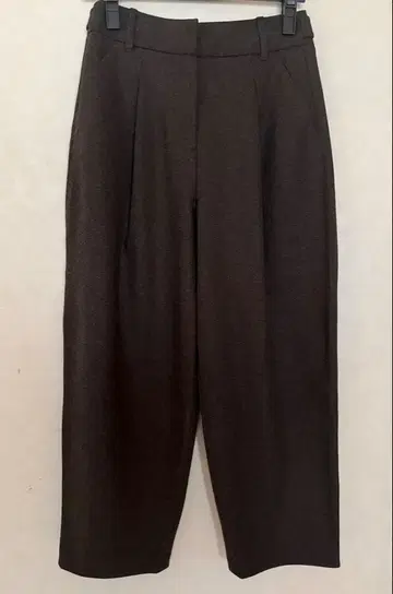 UNIQLO 콩트와르 데코토니에 다크 브라운 와이드 팬츠