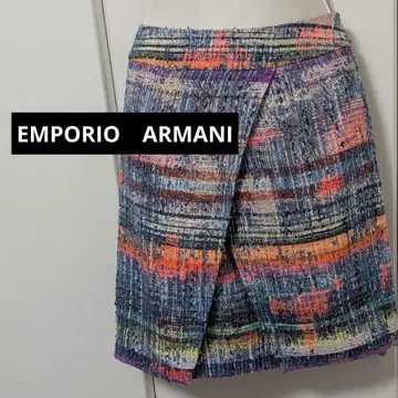 아르마니 멀티 컬러 트위드 스커트 포멀 세레모니