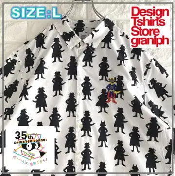 [콜라보] 그라니프 x 괴도 조로리 자수 디자인 반팔 셔츠 L 4488