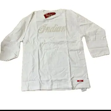 새상품 택 포함 인디언 로고 풋볼T셔츠 7부 소매 화이트