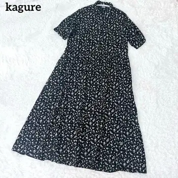 새상품급 카구레 스몰 플라워 프린트 원피스 2024SS 꽃무늬 블랙