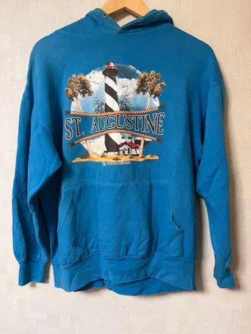 00s USA 구제 의류 세인트 오거스틴 후드티