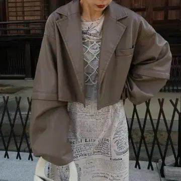 2WAY SYNTHETIC LEATHER SHORT JACKET