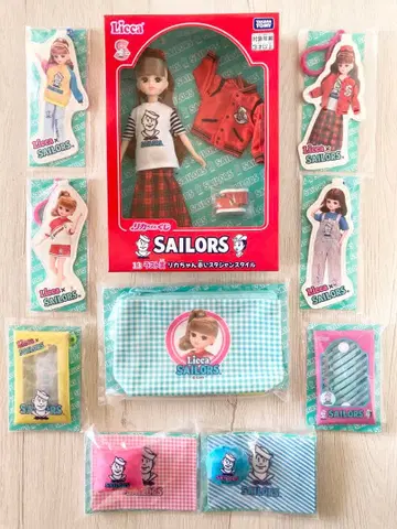 리카짱 복권 라스트상 리카짱 빨간색 바시티 자켓 스타일 덤 9개