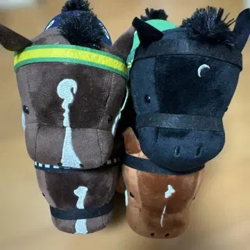 봉제 인형 말 4체 세트