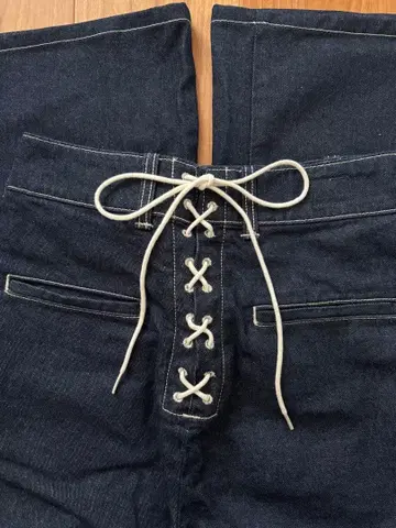 SNIDEL x Lee 콜라보 레이스업 와이드 팬츠 S