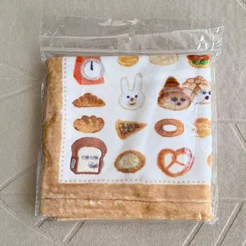 빵도둑 아플리케 포함 핸드 타월 손수건