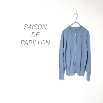 [세존 드 파피용] 니트 가디건 쉘 오피스 데이트 귀여운