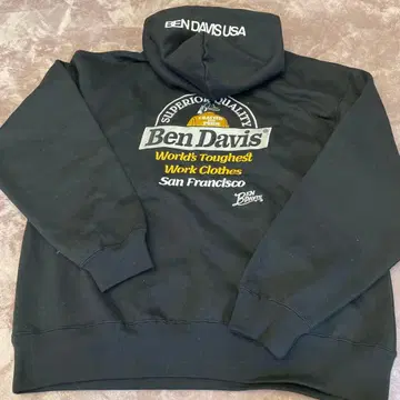 벤 데이비스 블랙 후드티 XL