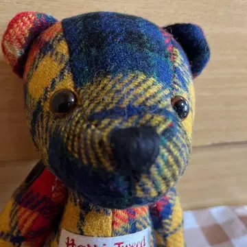 Harris Tweed 체크 무늬 봉제 인형 약 20cm