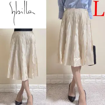 Sybilla 시빌라 정가 2.3만 A라인 플레어 스커트 베이지 L