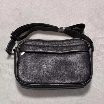 천연 가죽 남성용 숄더백 블랙 iPad 수납 가능 심플 고급스러움 고급