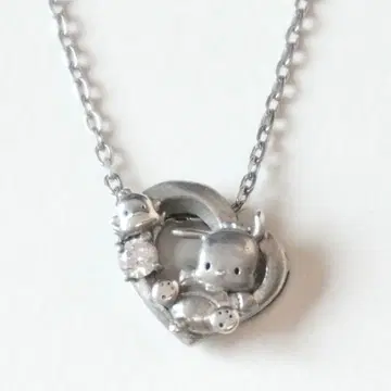 산리오 포차코 실버 목걸이