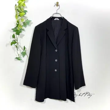 산넨자카 고급 크레이프 원단 자켓 M 블랙 블랙 일본제 포멀