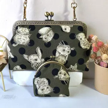 조리플뢰르 가마구치 파우치 장지갑 핸드메이드