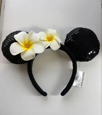 미키 귀 머리띠 플라워 부착