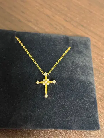 금 알레르기 대응 SV925 골드 크로스 목걸이