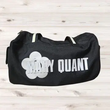 MARY QUANT 미니 보스턴 백 드럼 백 블랙 로고