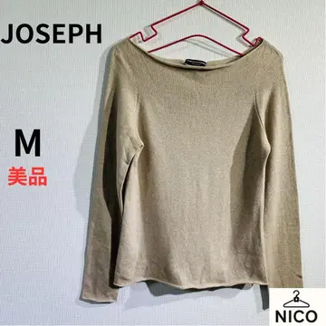 JOSEPH 실크 캐시미어 혼방 보트넥 니트 베이지 M 고급