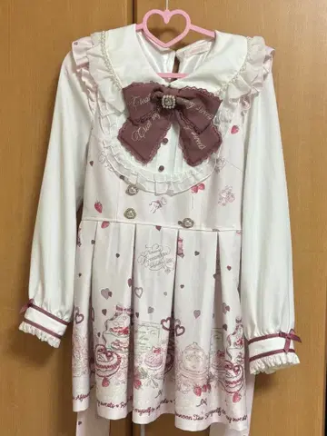 [정품] LIZLISA 애프터눈 티 패턴 셋업 핑크